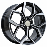 Alu kola Racing Line B5952, 16x6.5 5x100 ET45, černá + leštění