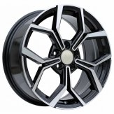 Alu kola Racing Line B5952, 17x7.5 5x112 ET40, černá + leštění