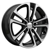 Alu kola Racing Line B5959, 17x7 5x108 ET50, černá + leštění