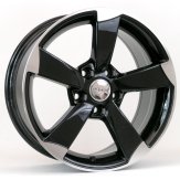 Alu kola Racing Line BK217, 19x8.5 5x112 ET40, černá + leštění (zátěžová)