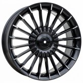 Alu kola Racing Line BK273, 17x8 5x120 ET34, černá + leštěný límec