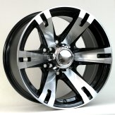 Alu kola Racing Line BK311, 16x8 5x114.3 ET-10, černá + leštění