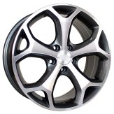 Alu kola Racing Line BK386, 15x6.5 4x108 ET47.5, šedivá + leštění