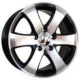 Alu kola Racing Line BK747, 16x7 5x108 ET46, černá + leštění (zátěžová)