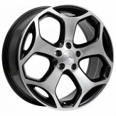 Alu kola Racing Line BK871, 16x6.5 5x108 ET50, černá + leštění
