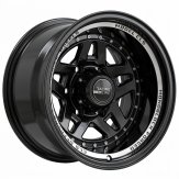 Alu kola Racing Line BK936, 15x10 5x139.7 ET-44, černá + leštění (zátěžová)