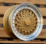 Alu kola Racing Line BY479, 13x6 8x100 ET30, bronzová + leštěný límec