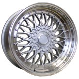 Alu kola Racing Line BY479, 17x10 10x112 ET25, stříbrná + leštěný límec