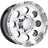 Alu kola Racing Line BY531, 16x10 6x139.7 ET-10, černá + leštění (zátěžová)