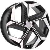 Alu kola Racing Line D1926, 18x7.5 5x114.3 ET51, černá matná + leštění