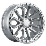 Alu kola Racing Line F3090, 18x8.5 6x139.7 ET35, stříbrná + leštěný límec
