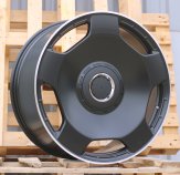 Alu kola Racing Line F5133, 22x11.5 5x112 ET47, černá matná + leštěný límec