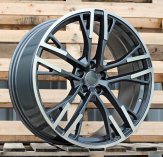 Alu kola Racing Line F726, 21x9 5x112 ET30, šedivá + leštění (zátěžová)