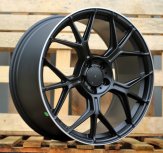 Alu kola Racing Line FBX120, 20x9.5 5x112 ET45, černá matná + leštěný límec