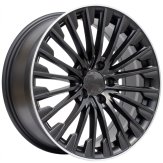 Alu kola Racing Line FBX132, 18x8 5x112 ET43, černá matná + leštěný límec