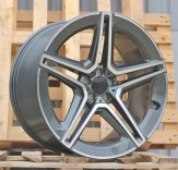 Alu kola Racing Line FBX142, 22x11.5 5x112 ET47, šedivá + leštění (zátěžová)