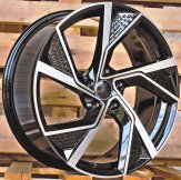 Alu kola Racing Line FBX264, 19x8.5 5x112 ET35, černá + leštění (zátěžová)