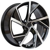 Alu kola Racing Line FBX264, 19x8.5 5x112 ET35, černá + leštění (zátěžová)