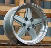 Alu kola Racing Line FD5938, 17x9 5x112 ET24, stříbrná + leštěný límec