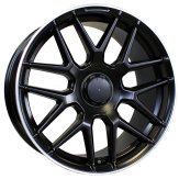 Alu kola Racing Line FE115, 21x11 5x112 ET38, černá matná + leštěný límec