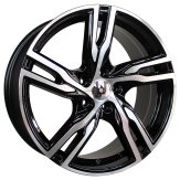 Alu kola Racing Line FE161, 22x9.5 5x108 ET40, černá + leštění (zátěžová)