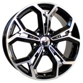 Alu kola Racing Line FE190, 17x7 5x114.3 ET43.5, černá + leštění