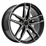 Alu kola Racing Line H3076F, 20x9.5 5x112 ET35, černá + leštění (zátěžová)