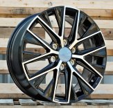 Alu kola Racing Line H3219F, 20x8 6x139.7 ET55, černá + leštění (zátěžová)