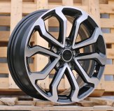 Alu kola Racing Line H3349F, 17x6.5 5x114.3 ET35, černá + leštění