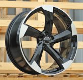 Alu kola Racing Line H3388F, 20x9 5x112 ET35, černá + leštění