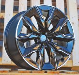 Alu kola Racing Line H3447F, 21x10.5 5x112 ET44, černá + leštění (zátěžová)