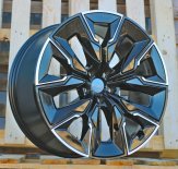 Alu kola Racing Line H3447F, 21x9 5x112 ET24, černá + leštění (zátěžová)