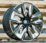 Alu kola Racing Line H3447F, 21x9 5x112 ET24, šedivá + leštění (zátěžová)
