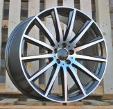 Alu kola Racing Line H3524F, 22x9.5 5x112 ET45, šedivá + leštění (zátěžová)