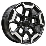 Alu kola Racing Line H3527F, 18x7.5 5x114.3 ET40, černá + leštění