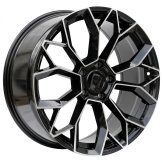Alu kola Racing Line H5083, 21x10 5x130 ET50, černá + leštění (zátěžová)