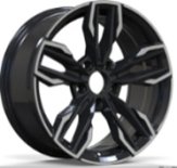 Alu kola Racing Line H581, 16x7 5x120 ET35, černá + leštění