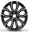 Alu kola Racing Line H593, 16x7 5x112 ET45, černá + leštění