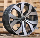 Alu kola Racing Line H617F, 18x8 5x112 ET44, černá + leštění