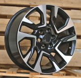 Alu kola Racing Line H957F, 18x7.5 6x139.7 ET25, černá + leštění