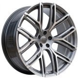 Alu kola Racing Line HF736, 22x10 5x112 ET18, šedivá + leštění (zátěžová)