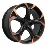 Alu kola Racing Line I5163, 18x8 5x112 ET45, černá matná + měděná barva leštění