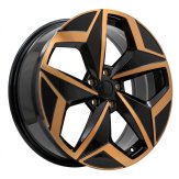Alu kola Racing Line I5649, 19x7.5 5x112 ET50, černá + měděná barva leštění