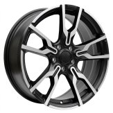Alu kola Racing Line I5662, 18x7.5 5x112 ET45, černá matná + leštění