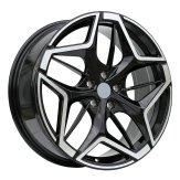 Alu kola Racing Line IN3635F, 19x7.5 5x108 ET50, černá + leštění