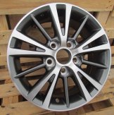 Alu kola Racing Line L1051, 16x6.5 5x100 ET39, šedivá + leštění
