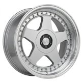 Alu kola Racing Line L2585, 17x8 10x112 ET25, stříbrná + leštěný límec (zátěžová)