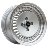Alu kola Racing Line L475, 14x6.5 4x100 ET20, stříbrná + leštěný límec