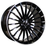 Alu kola Racing Line MR532, 21x9 5x112 ET30, černá + leštěný límec