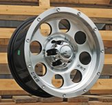 Alu kola Racing Line QC812, 16x8 6x114.3 ET, černá + leštění